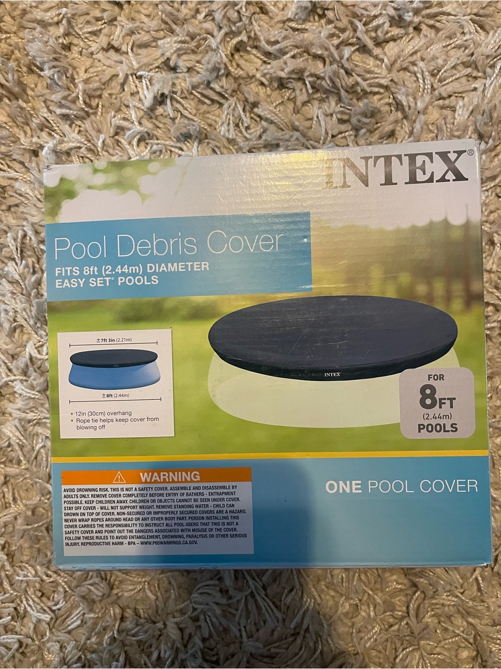 Intex 8ft Pool Debris Cover - Black/Navy